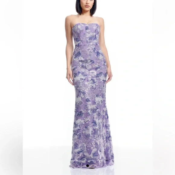 Dress the Population lilac sequin gown - Picture 1 of 13